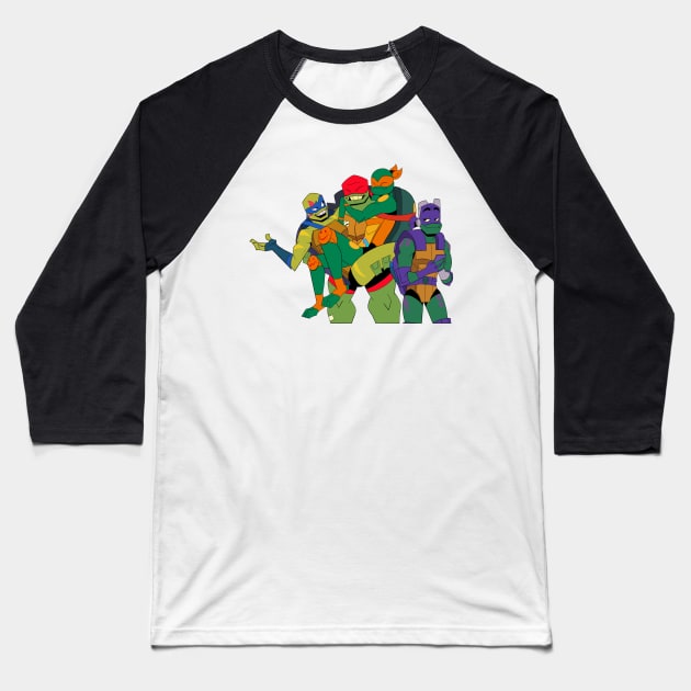 ROTTMNT Family Bonding Moment Baseball T-Shirt by SassyTiger